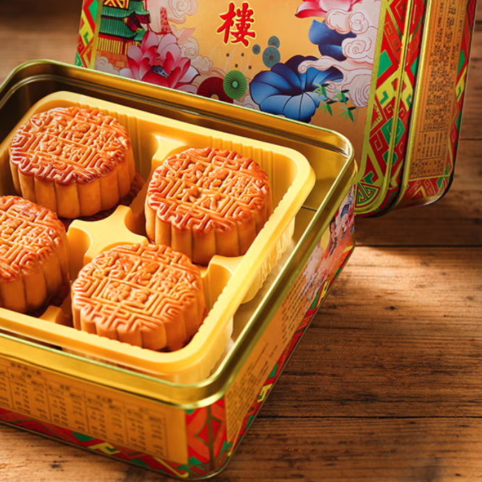 杏花樓 廣式月餅 8餅6味 800g 鐵盒裝包裝禮盒產(chǎn)品包裝創(chuàng)意設(shè)計(jì)欣賞(圖4)