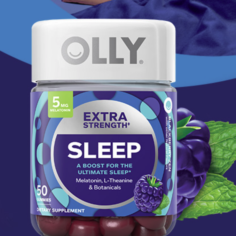 OLLY 好睡糖加強版 黑莓薄荷味 50粒保健產品包裝創(chuàng)意設計欣賞(圖4)