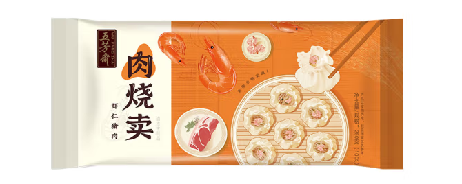 蝦仁豬肉燒麥包裝袋設計欣賞(圖1)