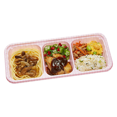 冷凍伍迪什雞肉、味噌和日式蘑菇意大利面虹彩(圖1)