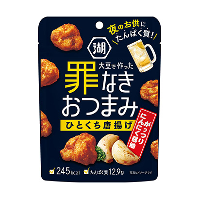 無(wú)辜下酒菜一口炸雞蒜醬油湖池屋點(diǎn)心包裝設(shè)計(jì)(圖1)